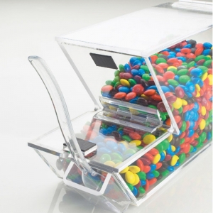 キャンディーディスプレイのためのカスタマイズされたアクリル食品貯蔵ボックス 