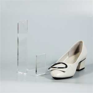 シンプルなデザインのアクリル靴のディスプレイスタンド 