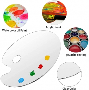 小さなアクリル水彩アーティストペイントプラスチック楕円形カラーパレット 