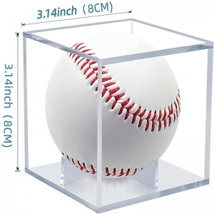 正方形の透明な卸売小さなルーサイトアクリル野球の陳列ケースボックス
 