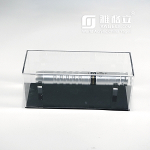 黒ベースの卸売透明アクリルライトセーバーディスプレイボックス
 