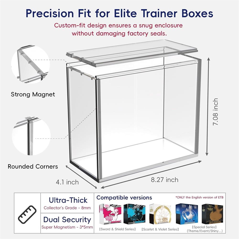 booster box acrylic case magnetic