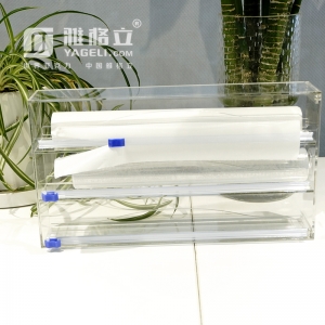キッチンオーガナイザー用3層アクリルプラスチックフィルムラップディスペンサー
 