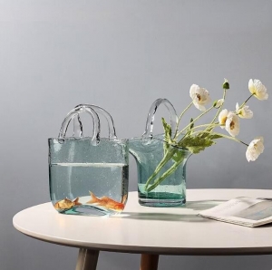 アクリルガラス花瓶トートバッグ 水槽 