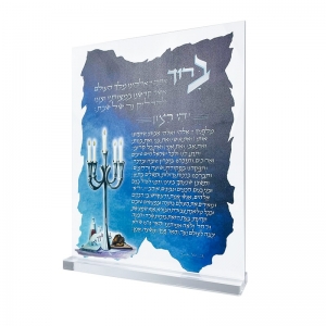 Judaica ホワイト ルーサイト キャンドル ライティング ブレッシング カード 