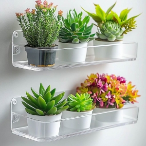 アクリルウィンドウボックス植物棚 