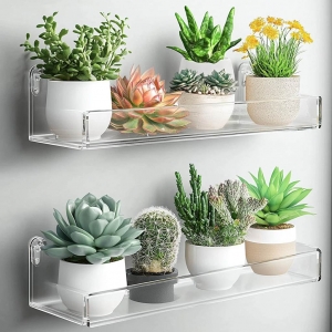 アクリルウィンドウボックス植物棚 