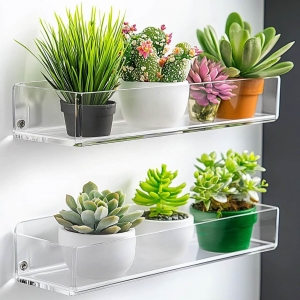 アクリルウィンドウボックス植物棚 