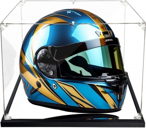 大型長方形アクリルヘルメットショーケース 