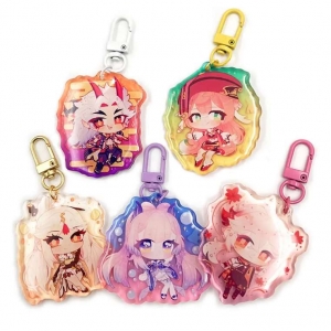 卸売OEMミニチュアアクリルキーホルダー 