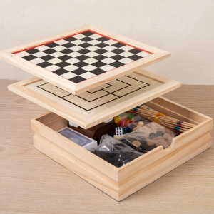 オールインワンの木製ゲームセット