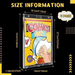 シルバーエイジと最新コミック用のカスタマイズされたトップローダーホルダー 