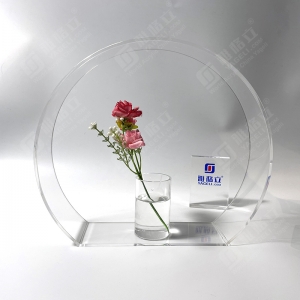 モダンなカスタマイズされたアクリル丸型花瓶 