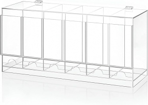 クリスタルクリアな6スロットアクリル製コレクション用ディスペンサー 