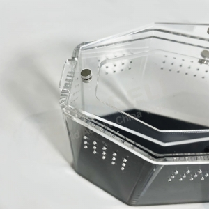 UV耐性ブラックバックアクリル製棺型スパイダーエンクロージャー 