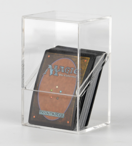 YAGELI アクリル製デッキボックスディスプレイケース | プレミアムTCGアクセサリー | マグネット式アクリル製トレーディングカード収納ケース