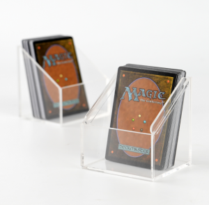 YAGELI アクリル製デッキボックスディスプレイケース | プレミアムTCGアクセサリー | マグネット式アクリル製トレーディングカード収納ケース 