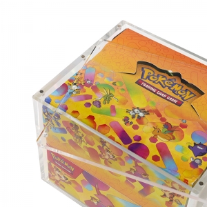 トレーディングカード用透明保護ディスプレイアクリルマグネットケース（ブリキ缶入り） 