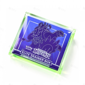 カラフルな底面付きアクリル製ETBディスプレイケース | YAGELI TCG Accessories 