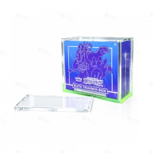 カラフルな底面付きアクリル製ETBディスプレイケース | YAGELI TCG Accessories 