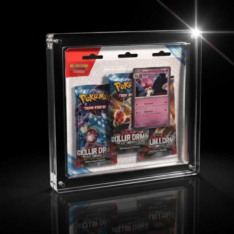 ポケモン3パックブリスター用プレミアムアクリルディスプレイケース：TCG未開封パックの究極の保護